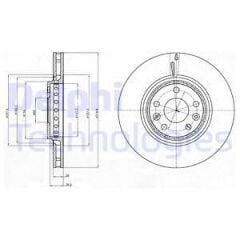 ÖN FREN AYNASI RENAULT GRAND SCENIC III 09 GRAND SCENIC IV 16 LAGUNA III 07 15 LATITUDE 11 MEGANE III 09 MEGANE IV 15 MEGANE E TECH 23 320x28x5 DELİK HAVA KANALLI-DELPHI BG4266-402060003R-402061792R-402064155R
