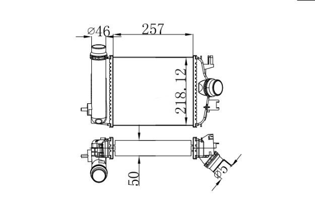 TURBO RADYATÖRÜ BRAZİNG CLIO V DUSTER 20 DUSTER 20-ORIS-144961019R