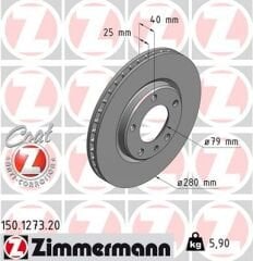 FREN DİSKİ ON BMW M3 E30-ZIMMERMANN 150.1273.20-34112226813