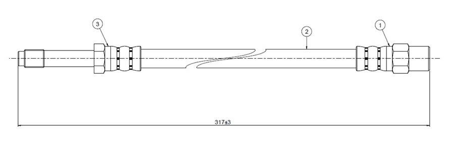 FREN HORTUMU ARKA BMW E39 96 03-CAVO C800365A-34301165190