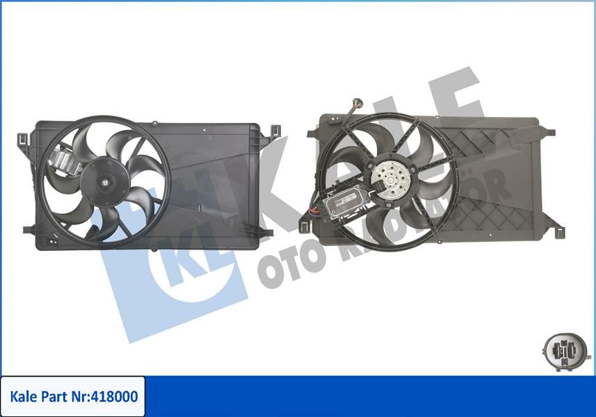 FAN MOTORU KOMPLE AC CMAX 07 FOCUS II CMAX 03 07 FOCUS II 04 VOLVO C30 S40 II V50 1.6TDCI 03-KALE 418000-3M5H8C607RJ-1530980