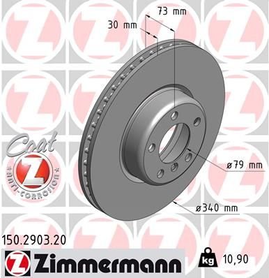 FREN DISKI ON ADET BMW F20 F22 F23 F32 F34 F36-ZIMMERMANN 150.2903.20-34116792223