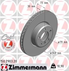 FREN DISKI ON ADET BMW F20 F22 F23 F32 F34 F36-ZIMMERMANN 150.2903.20-34116792223