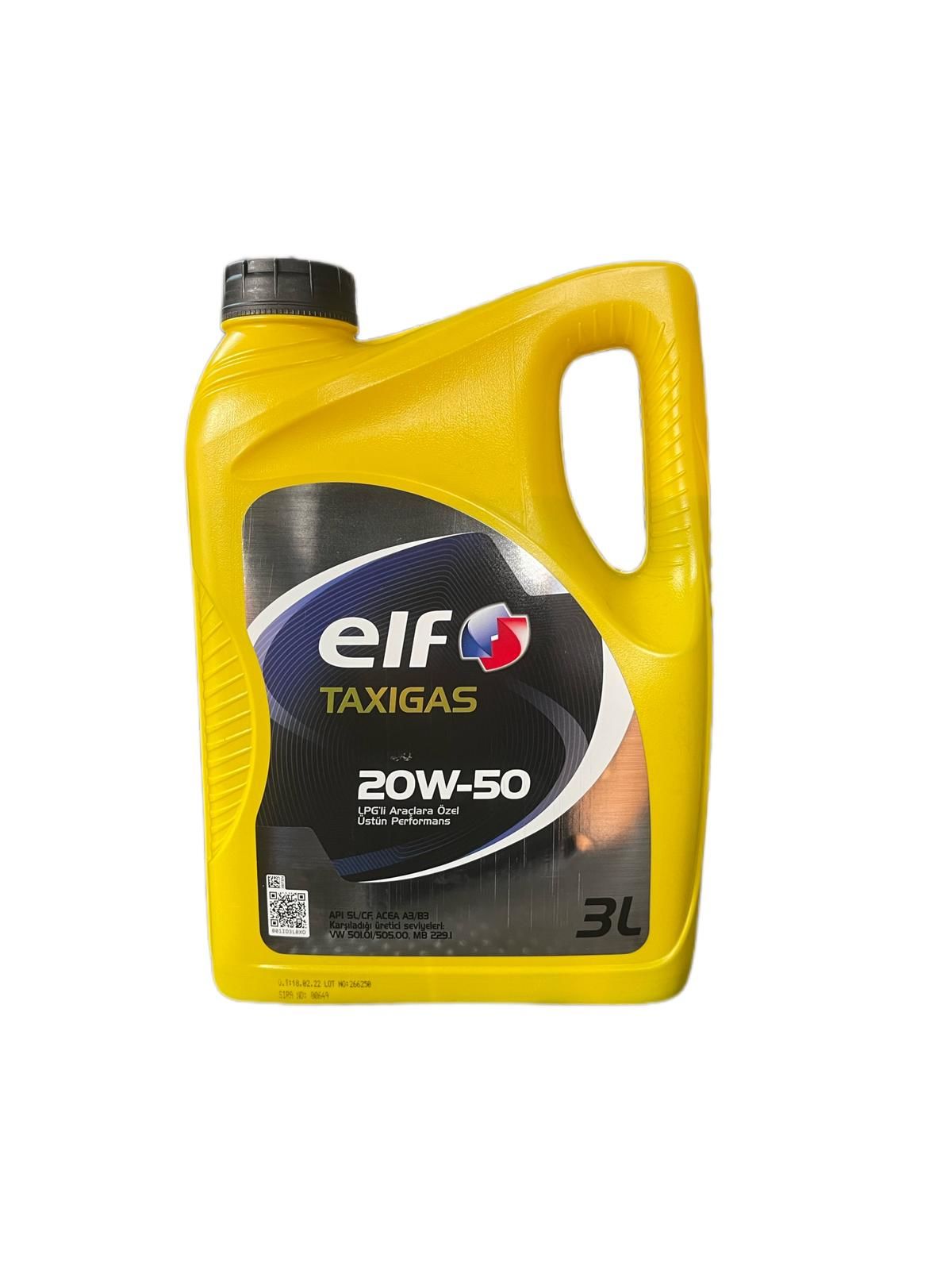 Elf Taxigas 20W-50 3 lt Motor Yağı