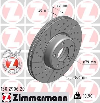 FREN DISKI ON ADET BMW F20 F22 F23 F32 F34 F36 M-SPOR PAKET DELIKLI-ZIMMERMANN 150.2906.20-34106797602