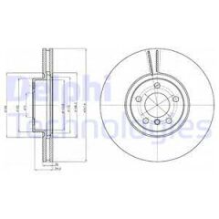 FREN DISKI ON BMW E70 E71 E72 F15 F16-DELPHI BG9063C-34116886477-34116793244
