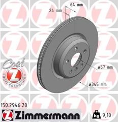 FREN DISKI ARKA BMW G20 G30 G22 G32 G11 G12 G15 G16 G01 G01 G02 G05 G06 G07 Z4 iX I20-ZIMMERMANN 150.2946.20-34216860925