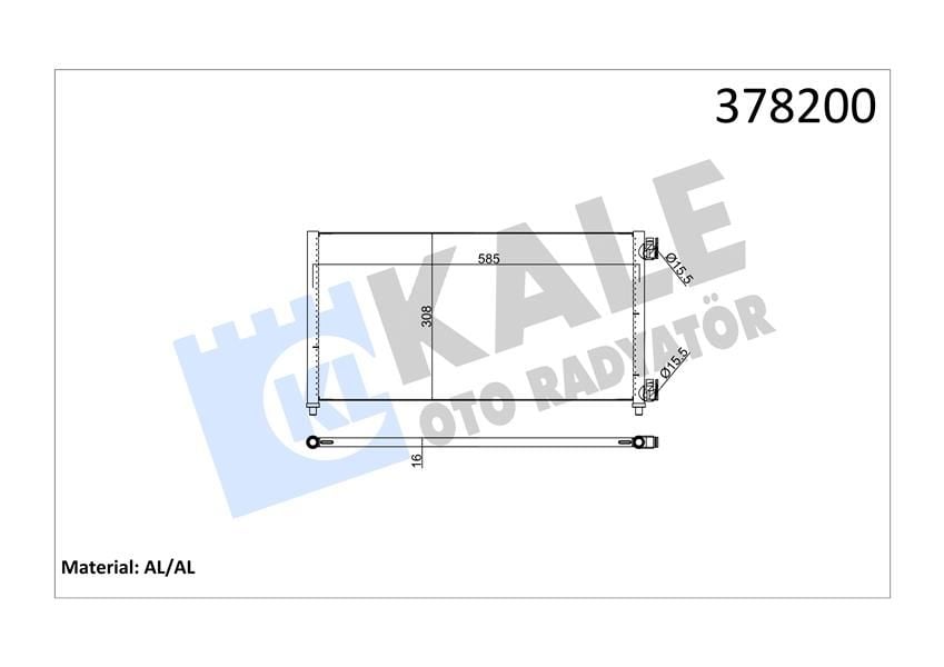 KLİMA RADYATÖRÜ KONDENSER FIAT DOBLO 01 IDEA 04 PUNTO 03 LANCIA YPSILON 06 11 1.2 1.3JTD 1.4 1.9JTD-KALE 378200-46820833-51732993-51802116-51804991