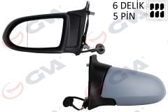DIŞ DİKİZ AYNASI SOL ZAFIRA A 99 ELEKTRİKLİ ISITMALI ASTARLI ASFERİK 5 FİŞ VM-169EHPL 6207077-GVA 1090916-6428105-6428749-6428755