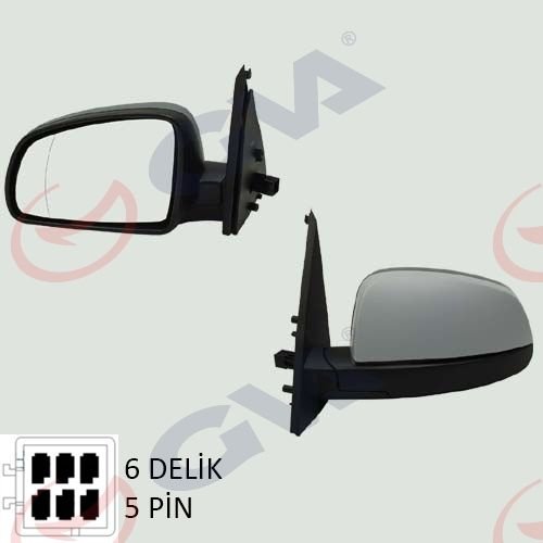 DIŞ DİKİZ AYNASI SOL MERIVA A 03 ELEKTRİKLİ ISITMALI ASTARLI ASFERİK 5 FİŞ VM-331EHPAL-GVA 1090736-6428171-13148952