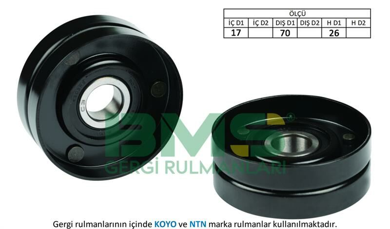 ALTERNATÖR GERGİ RULMANI ASTRA F- ASTRA G-CORSA B-VECTRA-OMEGA 1.4-1.6-1.8-2.0-2.2 91-BMS 006-1340533-90411025