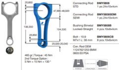 PISTON KOLU BMW N13 F20 F21 F30 MINI N18 R55 R56 R57 R58 R59 R60 R61 PEUGEOT EP6CDTX 308 208 RCZ-BMY 0808-7589540-11247621253-7624616-0603.E0