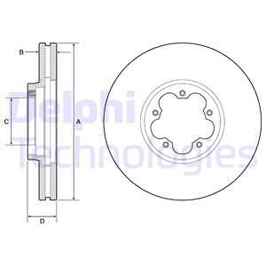 BG9191 ÖN FREN AYNASI TRANSİT V363-TOURNEO CUSTOM 2.2 TDCİ 13 TEK TEKER 308X33X93.1X55X5DLXHAVALI-DELPHI BG9176C-1763884-1842633-BK211125A1D