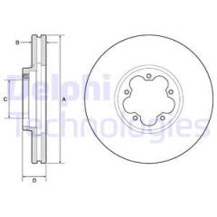 BG9191 ÖN FREN AYNASI TRANSİT V363-TOURNEO CUSTOM 2.2 TDCİ 13 TEK TEKER 308X33X93.1X55X5DLXHAVALI-DELPHI BG9176C-1763884-1842633-BK211125A1D