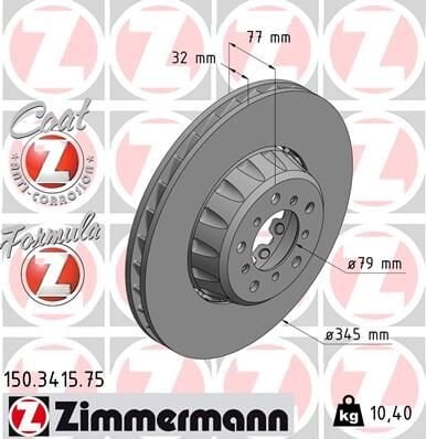 FREN DISKI ON SOL BMW M5 E39-ZIMMERMANN 150.3415.75-34112282803-34112228845