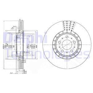 ÖN FREN AYNASI ADET VOLVO XC90 2.5T-D5-T6 2002-2010 17 JANT 336x30x5DLxHAVALI 31262489-DELPHI BG9783C-30657301-31262489