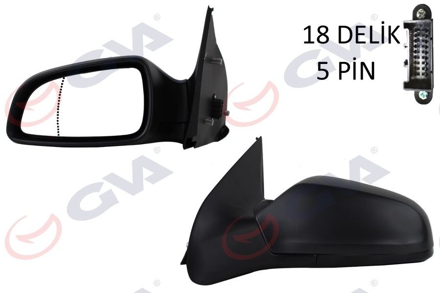 DIŞ DİKİZ AYNASI SOL ASTRA H 04 ELEKTRİKLİ ISITMALI ASFERİK 5 FİŞ VM-968EHAL-GVA 1090126-6428185