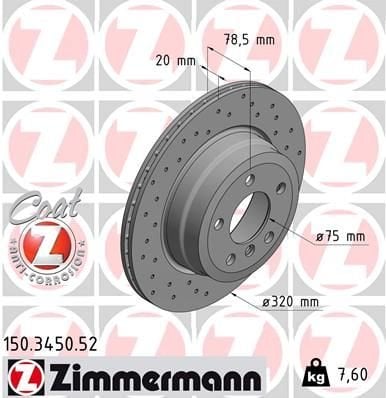 FREN DISKI ARKA BMW X5 E70 LCI F15 X6 E71 F16-ZIMMERMANN 150.3450.52-34216886479 34216868940