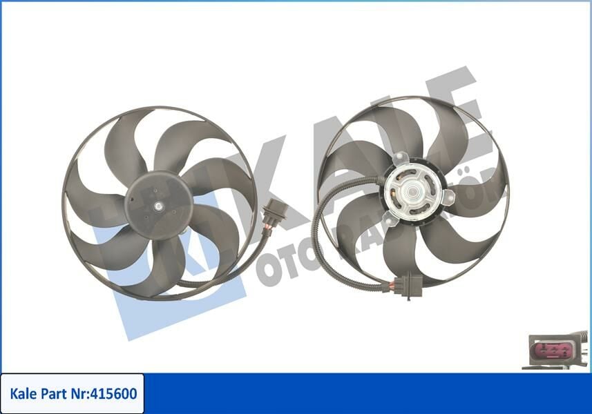 FAN MOTORU DAVLUMBAZLI POLO 1.4-1.6 95-99 POLO 1.4-1.9TDI 01 IBIZA IV-FABIA 99-08 250-80W 345mm-KALE-6X0959455C-6Q0959455H-6X0959455