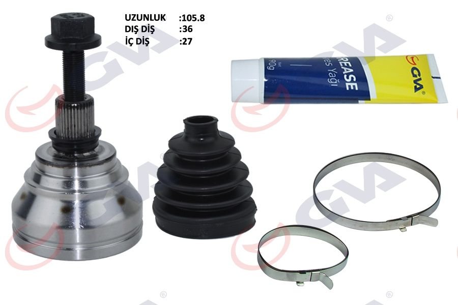 AKS KAFASI DIŞ ÖN CADDY/GOLF5/PASSAT/A3/LEON/SUPERB 1.9TDI 04-10 36x27x59.5 106mm-GVA 4475010K-8J0498099-1K0407311J-1K0498099B