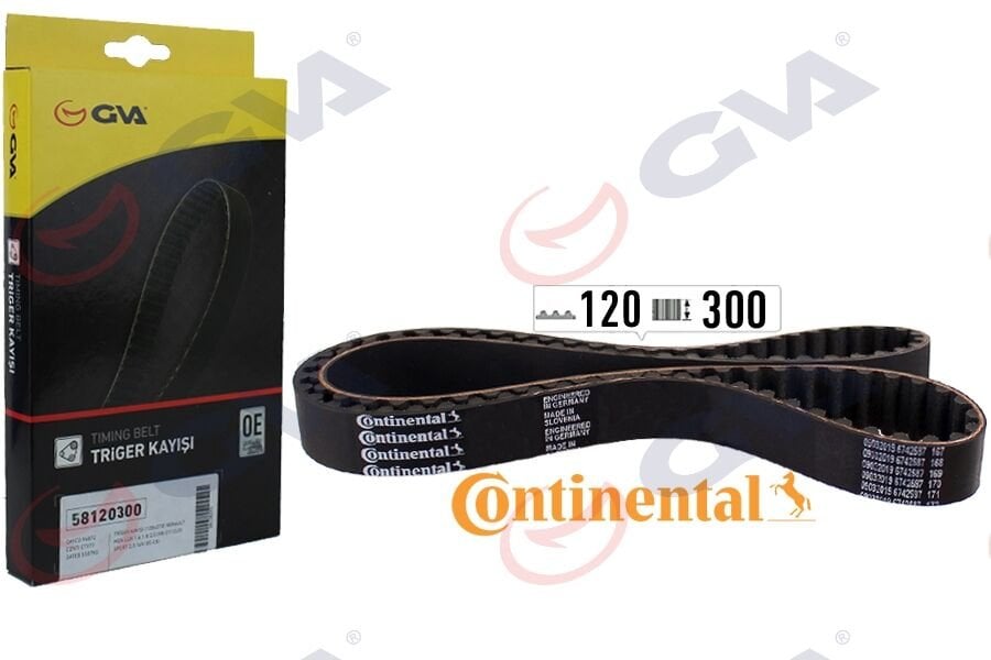 TRİGER KAYIŞI 120x300 120 DİŞ PASSAT-BORA-CADDY III 1.9 TDI-POLO 1.4 TDI-GVA 58120300-038109119N-3M216268AA