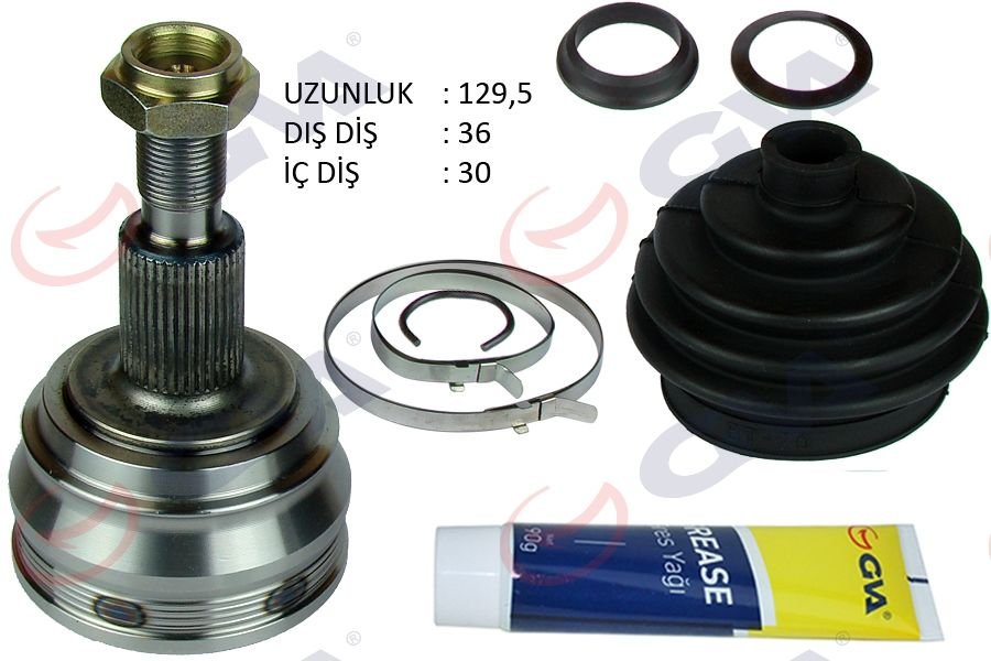 AKS KAFASI DIŞ ÖN GOLF IV-BORA-LEON 97-04 1.6 AKL/BFQ 36x30x53 129.5mm-GVA 4475037K-1J0498099-1J0498099A