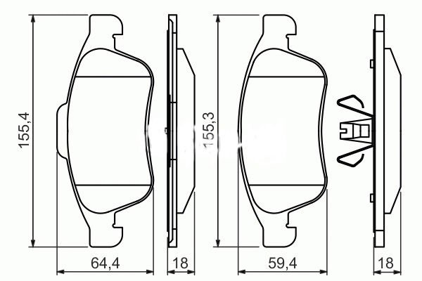 ÖN FREN BALATASI MEGANE III 09 SCENIC III 09 FLUENCE 10 DUSTER 10 LODGY 12 CAPTUR I 13 1.5 DCI 1.6 16V-MY 410A12582R-410A12582R-410600379R-410605961R
