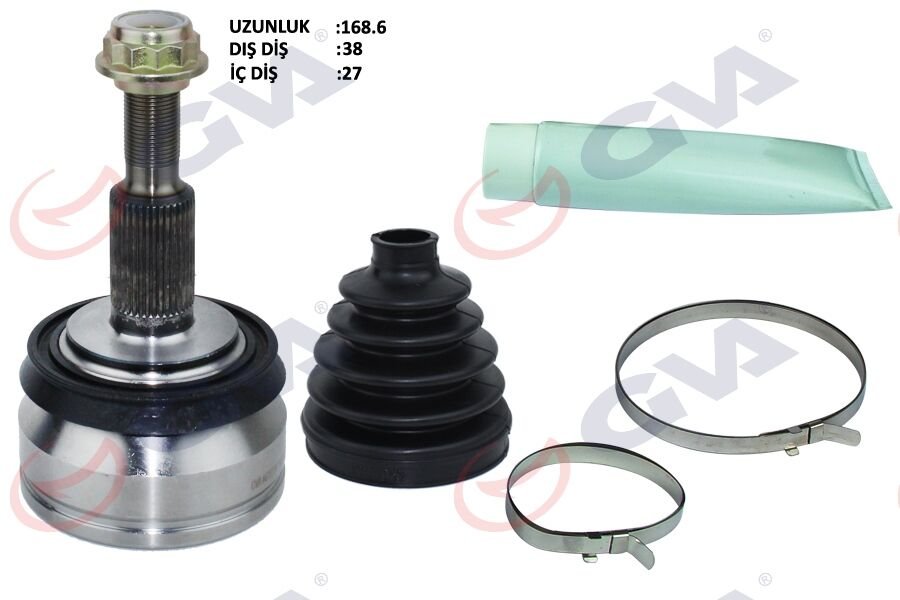 AKS KAFASI DIŞ ÖN TRANSPORTER T5 1.9 TDI 04-10 AXB 38x27x63 168.5mm-GVA 4475220K-7H0498099-7H0407321B-7H0407321A