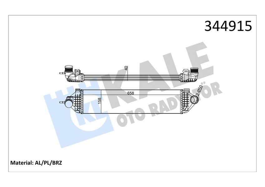 TURBO INTERCOLL RADYATORU FOCUS III III 11 1.6 ECOBOOST C-MAX 06 11 10 1.6 ECOBOOST KUGA 13 TRANSIT CONNECT 13-KALE-1721228-1750001-BV419L440AF