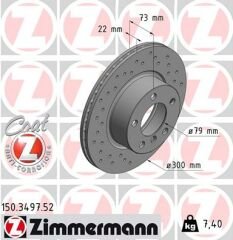 FREN DISKI ON BMW F20 F30 F32 F34 F36-ZIMMERMANN 150.3497.52-34116792217
