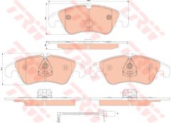 ÖN BALATA FİŞLİ AUDI A4-A5-A6-A7-Q5 2008-TRW-8K0698151D-8R0698151-4G0698151D