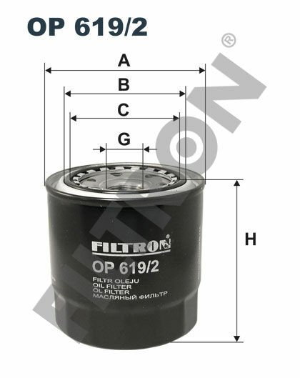 YAĞ FİLTRESİ TOYOTA COROLLA IX VERSO 2.0 D-4D 90HP 02-04-FILTRON OP619.2-9091530003