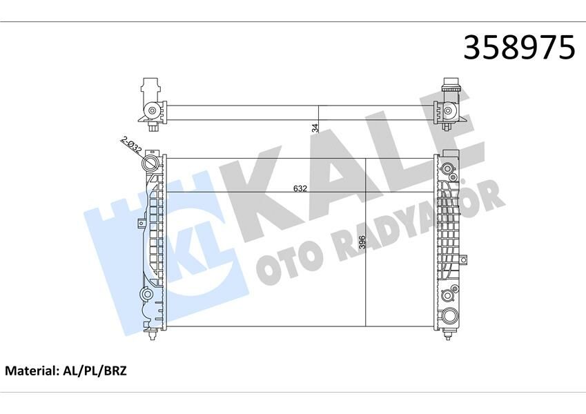 RADYATÖR AUDI A4 A6 2.4/2.6/2.8 95-01-SIPERB 2.8 V6-2.5 TDI-KALE 358975-4B0121251AF-8D0121251BB-8D0121251B