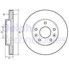 ON FREN DISKI DACIA DUSTER I 10 18 DUSTER II 18 RENAULT MEGANE IV 15 DIŞ ÇAP: 269MM DISKI KALINLIĞI: 22.5MM 5 DELİK HAVALANDIRMALI-DELPHI BG4455-402061715R-402066300R-8660002096