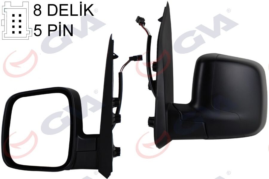 DIŞ DİKİZ AYNASI SOL FIORINO-BIPPER-NEMO 07 ELEKTRİKLİ ISITMALI KONVEKS 5 FİŞ VM-6115EHL-GVA 1029331-735460571-8153.VJ-735714776