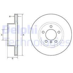 FREN DISKI ON BMW F20 F30 F32 F34 F36-DELPHI BG4645C-34116792217