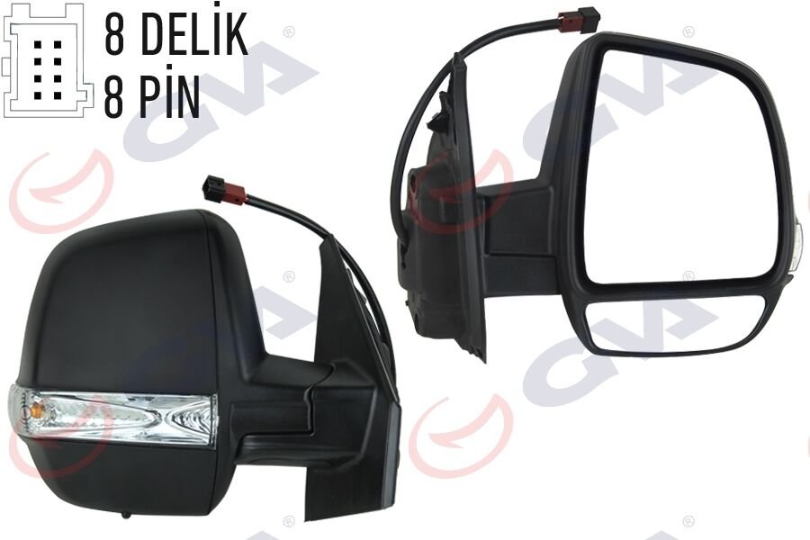 DIŞ DİKİZ AYNASI SAĞ DOBLO 11 ELEKTRİKLİ ISITMALI SİNYALLİ ÇİFT CAM KONVEKS 6 FİŞ VM-669EHPR-GVA 1029170-735528036
