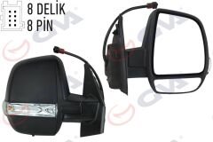 DIŞ DİKİZ AYNASI SAĞ DOBLO 11 ELEKTRİKLİ ISITMALI SİNYALLİ ÇİFT CAM KONVEKS 6 FİŞ VM-669EHPR-GVA 1029170-735528036