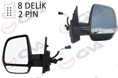 DIŞ DİKİZ AYNASI SOL DOBLO 11 OPEL COMBO 12 18 MEKANİK SİNYALLİ ASTARLI ÇİFT CAM KONVEKS VM-669PL-GVA 1029161-735528048-95525975-1426577
