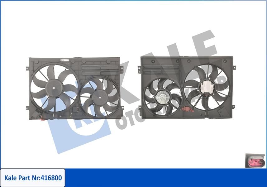 FAN MOTORU DAVLUMBAZLI KOMPLE CADDY 3-GOLF 5-6-JETTA 3-4-PASSAT-SCIROCCO-TOURAN 300-200W-360-295mm-KALE 416800-1K0121207AD-1K0959455ET-1K0959455C