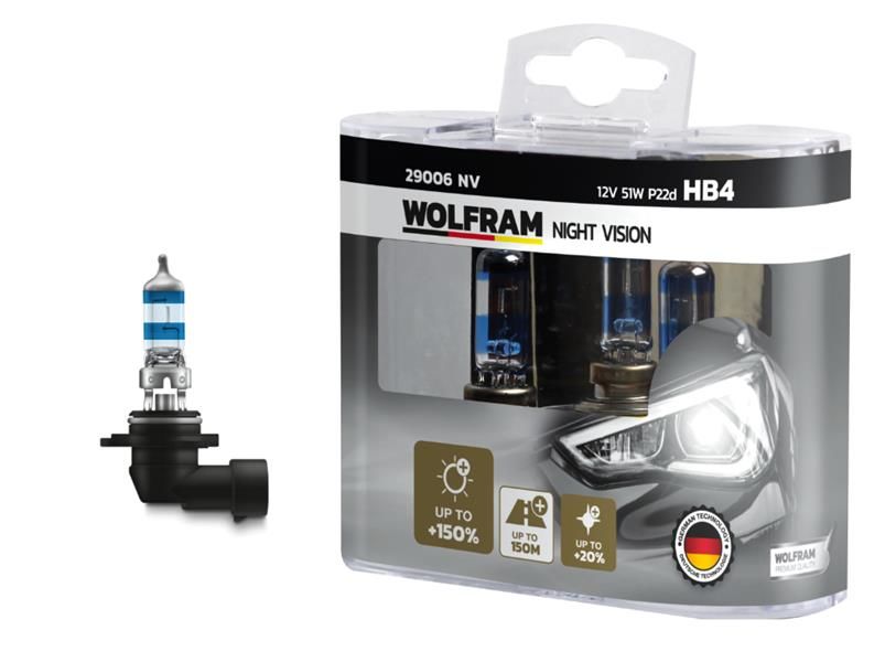AMPUL 12V HB4 80 P22d NIGHT VISION 150 FAZLA 20 BEYAZ IŞIK-WOLFRAM 29006 NV
