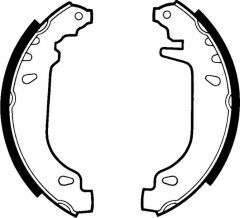 ARKA PABUÇ BALATA R9-R11-R19-R21-CLIO I 90-98 TWINGO 96-DELPHI LS1404-7701202820-7701202542-77012002474