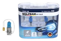 AMPUL 12V H3 100 PK22s SKY BLUE BEYAZ IŞIK-WOLFRAM 22103 SB