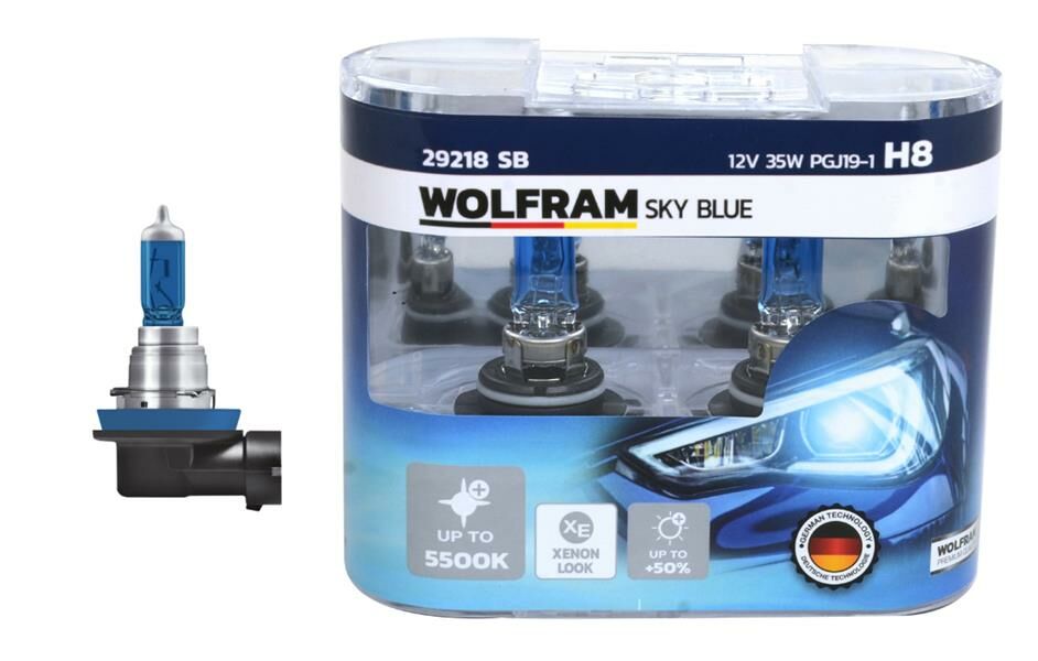 AMPUL 12V H8 35 PGJ19-1 SKY BLUE BEYAZ IŞIK-WOLFRAM 29218 SB