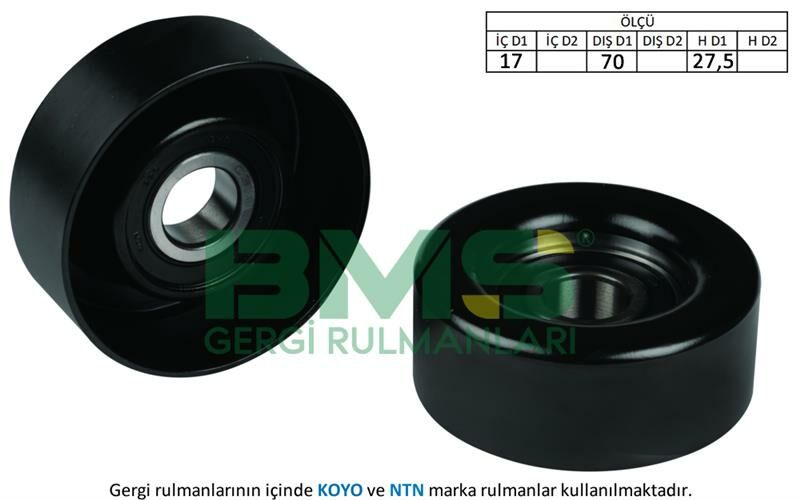 ALTERNATÖR GERGİ RULMANI ACCENT-GETZ-MATRIX-SANTAFE-TUCSON 1.5 CRDI-VGT- 2.0CRDI 01-BMS 054-2528727001