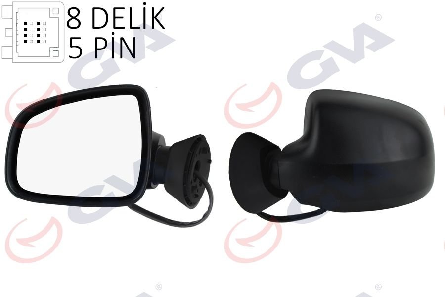 DIŞ DİKİZ AYNASI SOL LOGAN SW-MCV 08 ELEKTRİKLİ ISITMALI KONVEKS 5 FİŞ VM-6801EHL-GVA 1019151-6001549678-963027472R