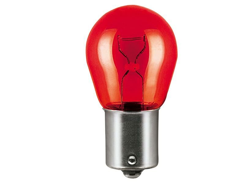 AMPUL 12V PR21W 21 BA15s 93 AMPUL DÜZ TIRNAK KIRMIZI STOP-SİNYAL ve PARK SERİSİ-WOLFRAM 27905