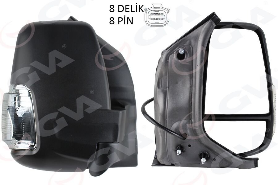 DIŞ DİKİZ AYNASI KISA KOL SAG ELEKT KATLANIR BEYAZ SİNYAL TRANSIT V363 14-GVA 1032114-BK3117682GM5JA6-BK3117682GL-2474641