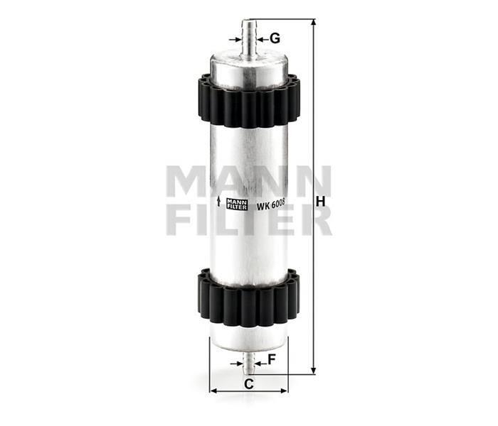 YAKIT FİLTRESİ AUDI A7 4GA/GF 3.0 TDI 245HP 10/10--MANN WK6008-4G0127400C