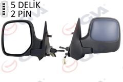 DIŞ DİKİZ AYNASI SOL BERLINGO-PARTNER 97 MEKANİK ISITMALI KONVEKS ASTARLI 2 FİŞ VM-118NPL-GVA 1045105